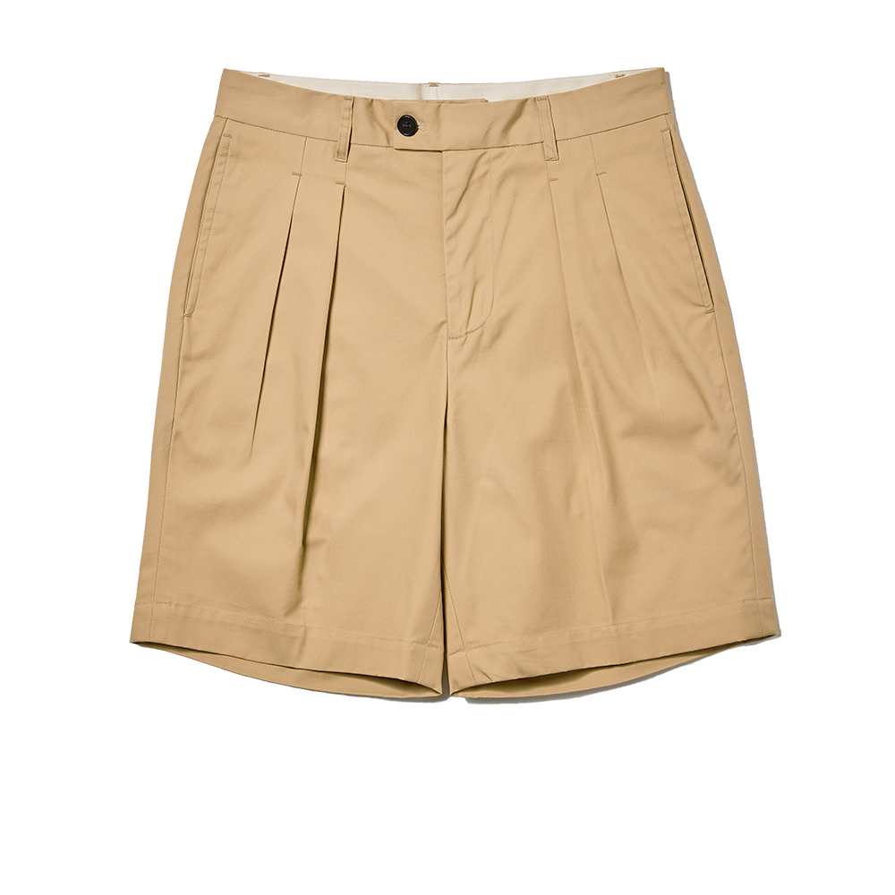 COMA Cotton Tailored Two Tuck Shorts [Beige]리넥츠