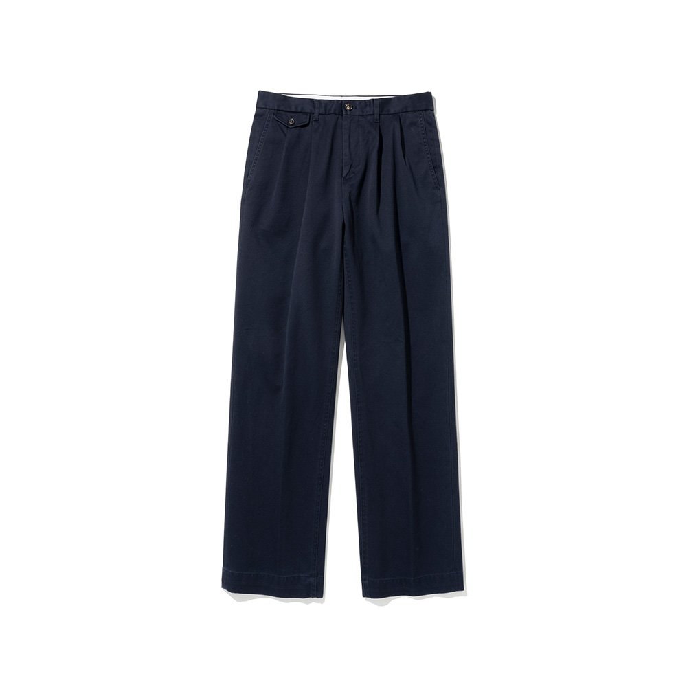Garment Washed Two Tuck Trousers [Navy]리넥츠