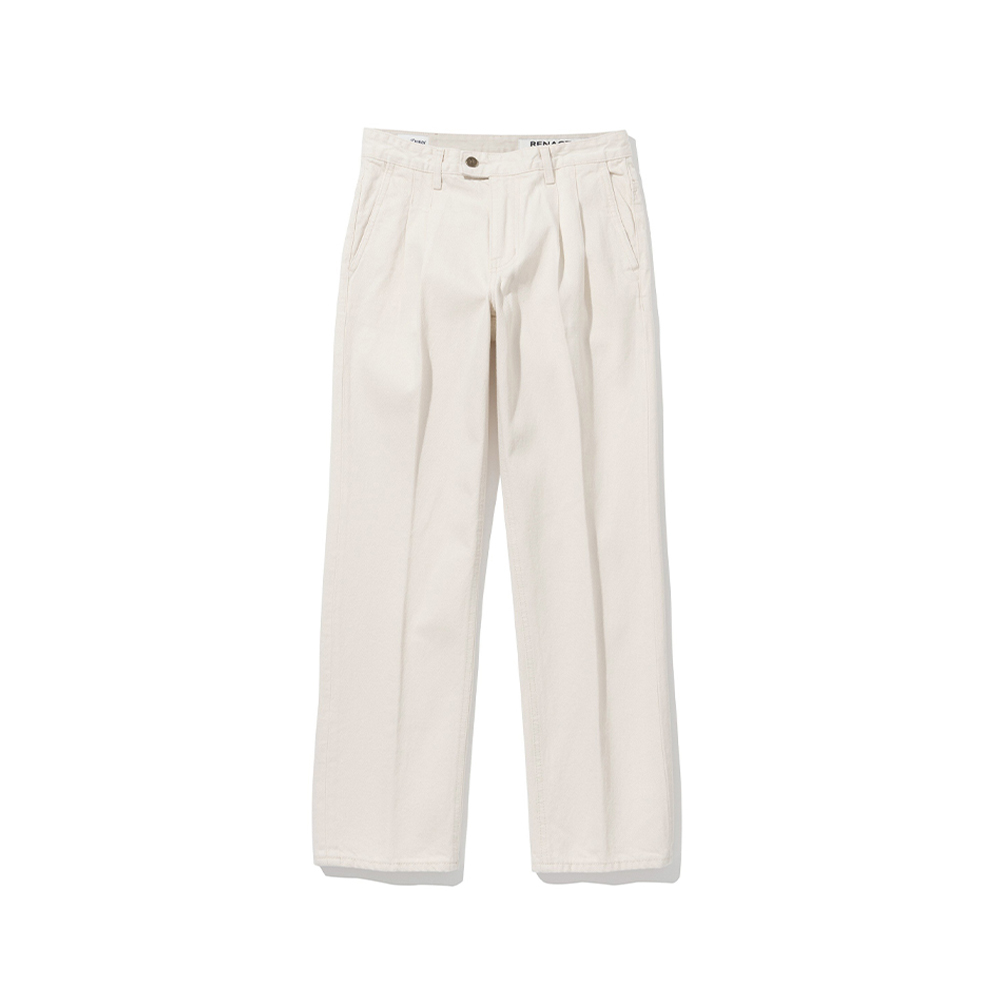 Tailored Regular Two Tuck Denim Pants [Cream]리넥츠