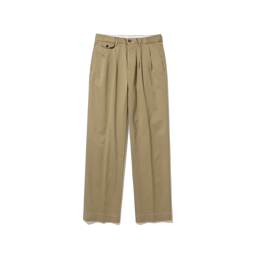 Garment Washed Two Tuck Trousers [Beige]리넥츠