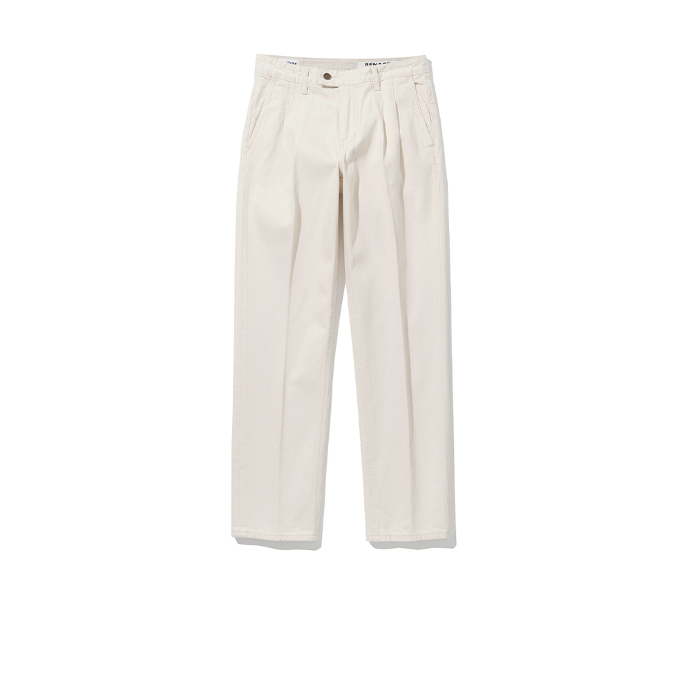 Tailored Straight Two Tuck Denim Pants [Cream]리넥츠