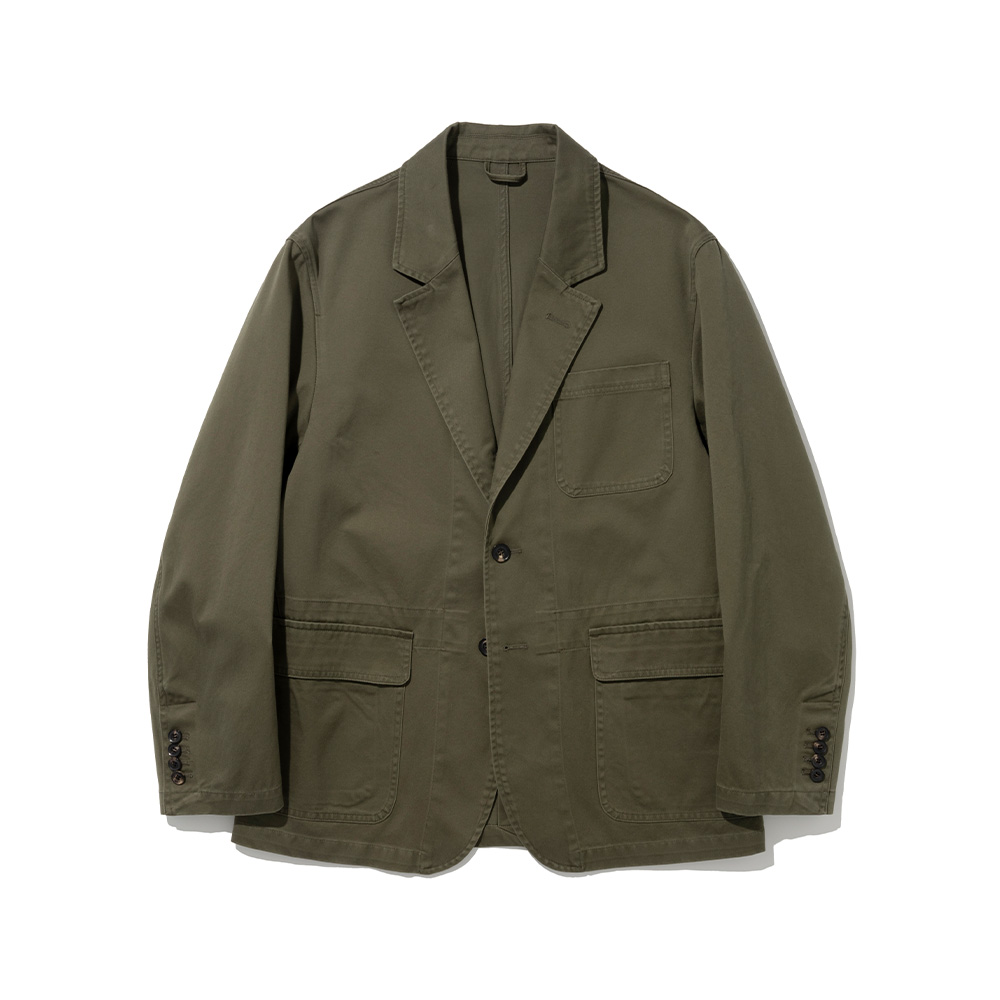 Garment Washed Sports Jacket [Khaki]리넥츠