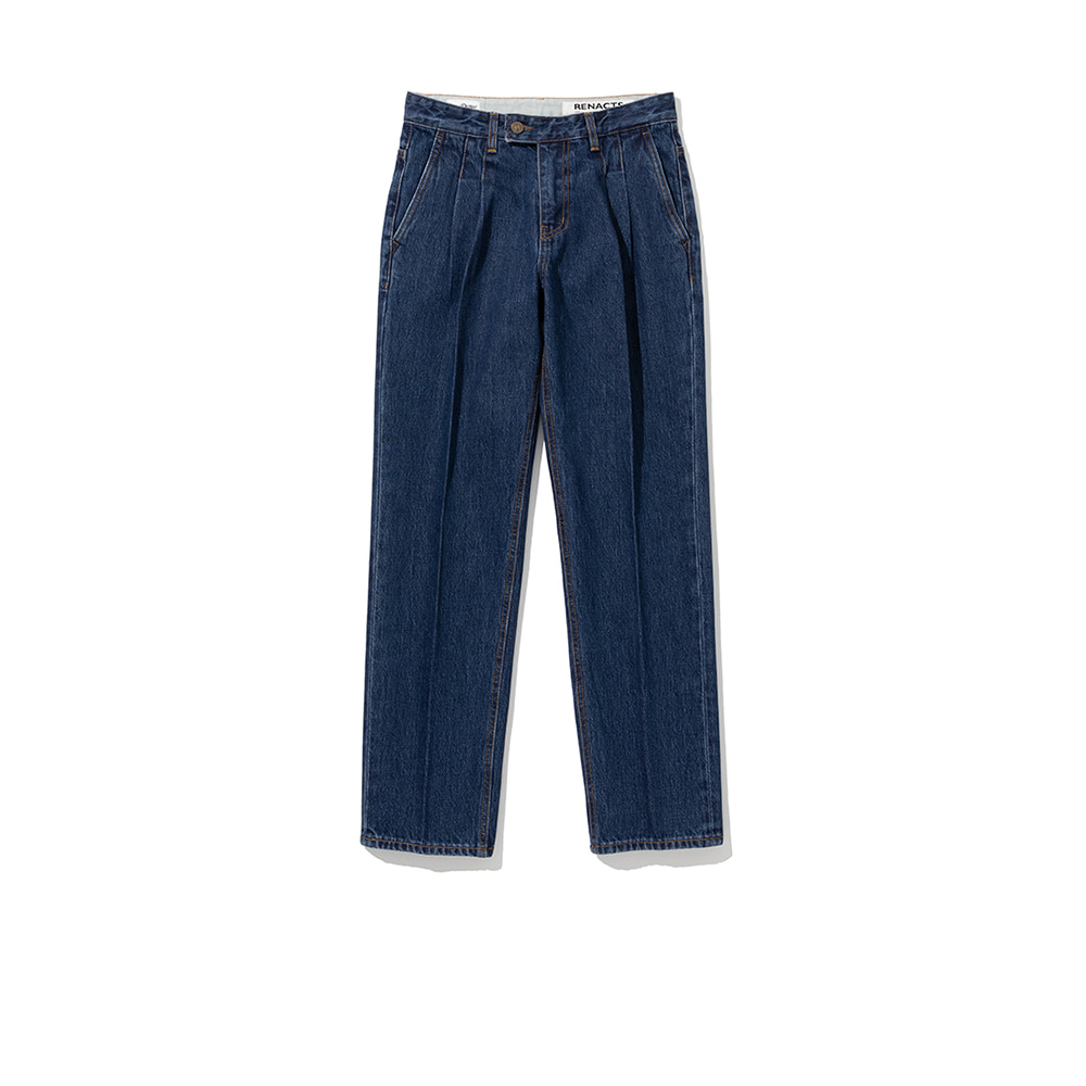 Tailored Straight Two Tuck Denim Pants [D.Blue]리넥츠